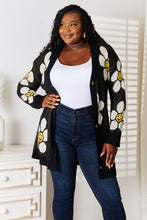 Load image into Gallery viewer, Perfee Floral Button Down Longline Cardigan
