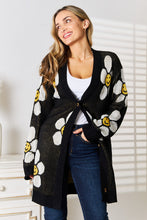 Load image into Gallery viewer, Perfee Floral Button Down Longline Cardigan
